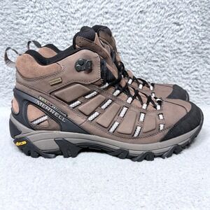 Merrell Outland Mid Waterproof Womens Size 10 Hiking Boots Mud Pie Brown Leather